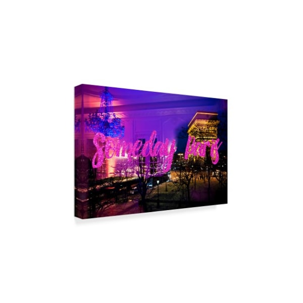 Philippe Hugonnard 'Someday Paris Arc De Triomphe By Night' Canvas Art,22x32